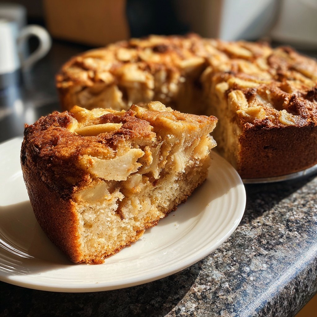 Bananenkuchen mit Apfelstücken