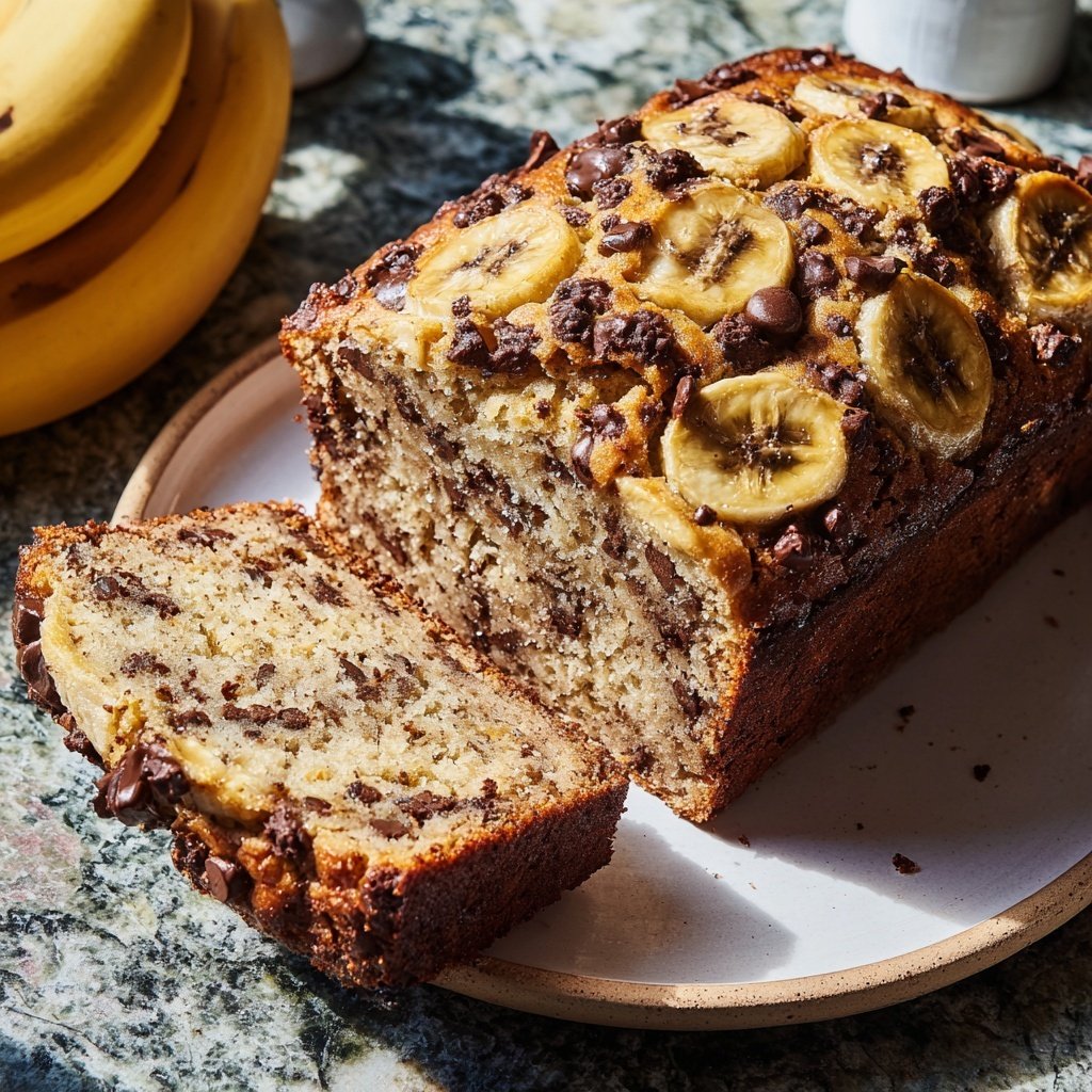 Bananenbrot mit Schoko-Drops