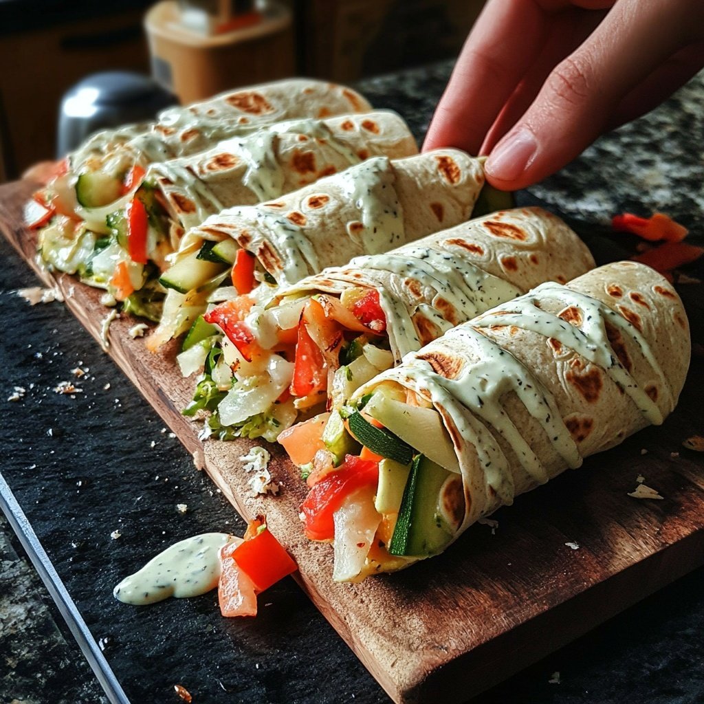 Wraps mit Joghurtsauce