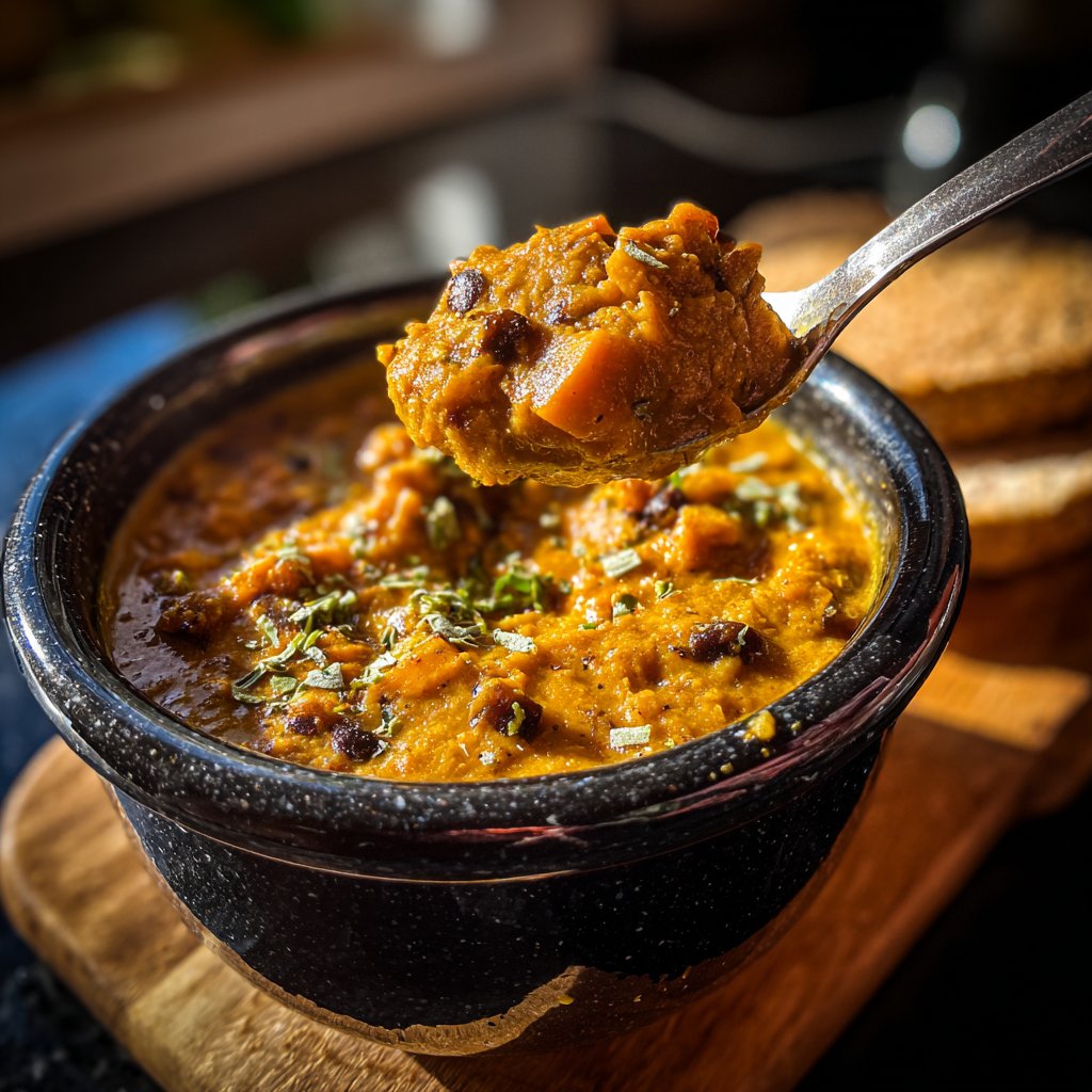 Vegetarisches Abendessen mit Linsencurry