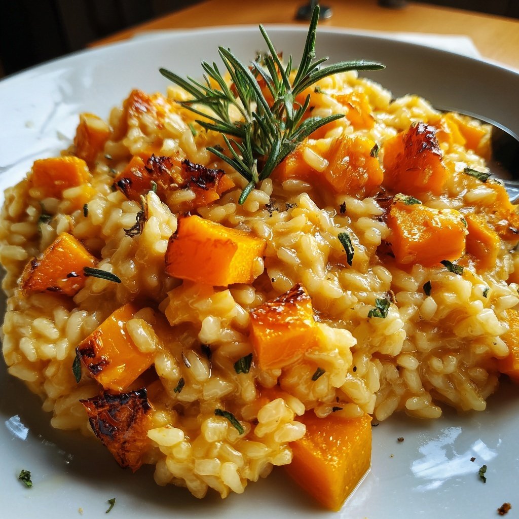 Risotto mit Kürbis und Rosmarin