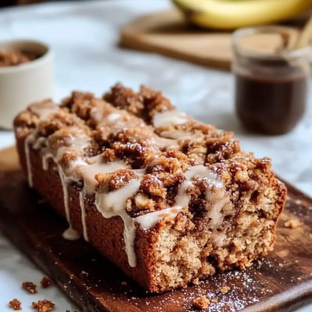 Veganes Zimt-Strudel Bananenbrot mit Streusel