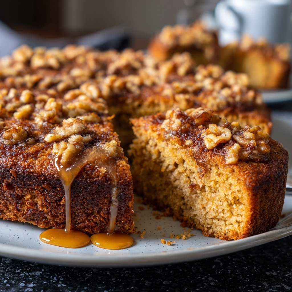 Karottenkuchen Mit Walnuss Topping