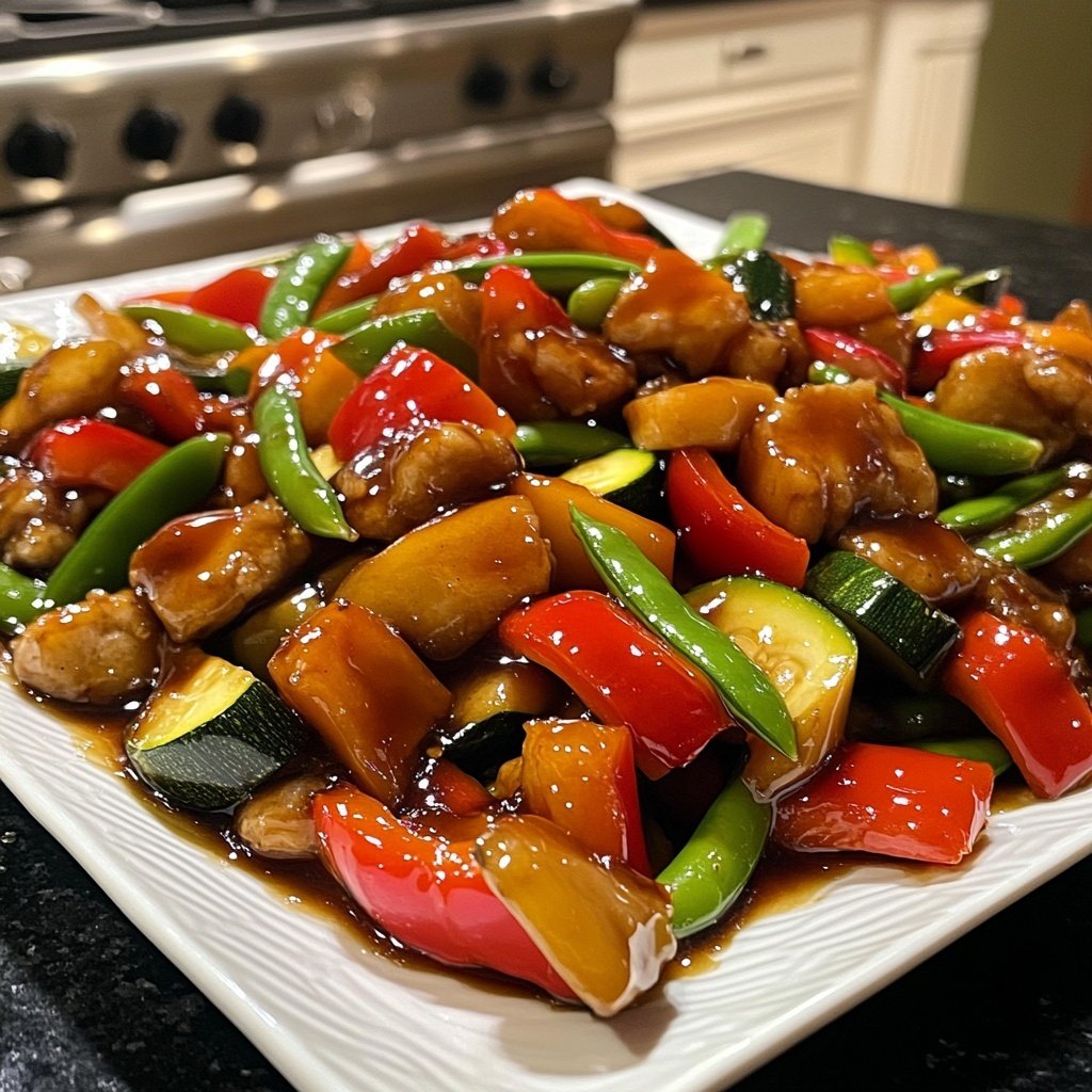 Gemüsepfanne mit Sojasauce