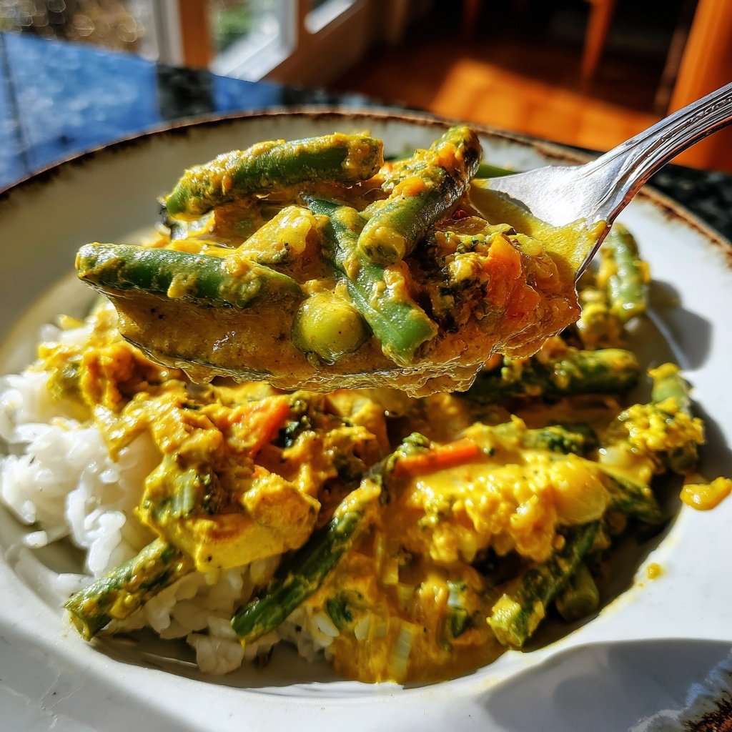 Curry mit grünen Bohnen