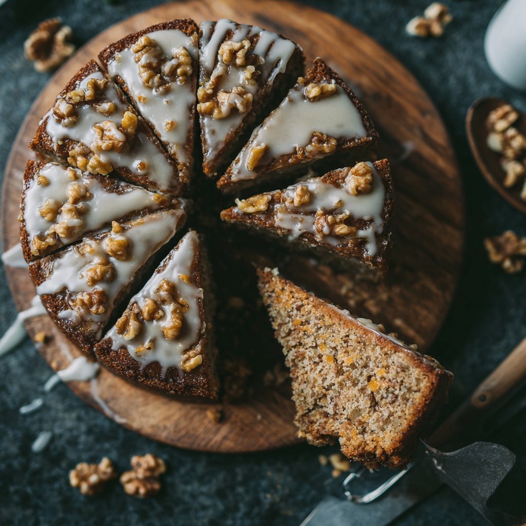 Karottenkuchen Mit Walnuss Glasur