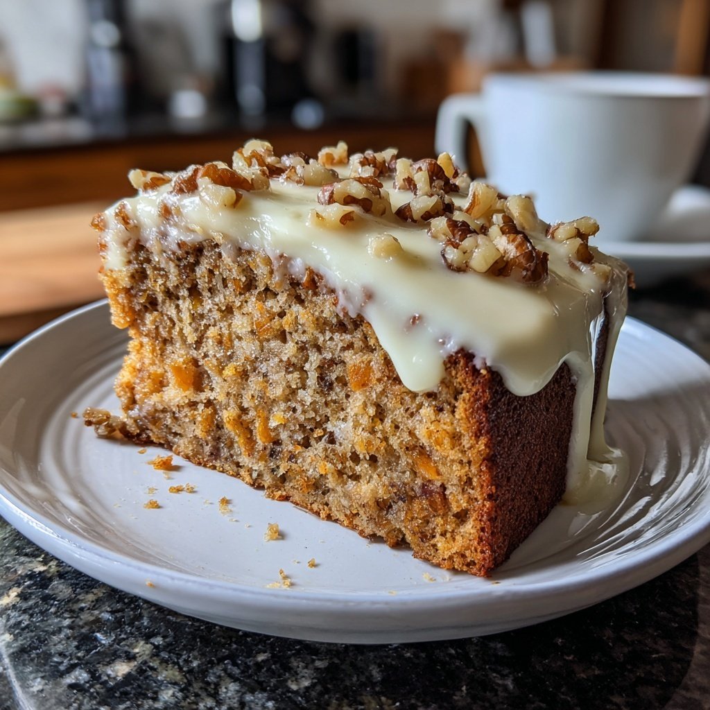 Karottenkuchen Mit Walnuss Topping