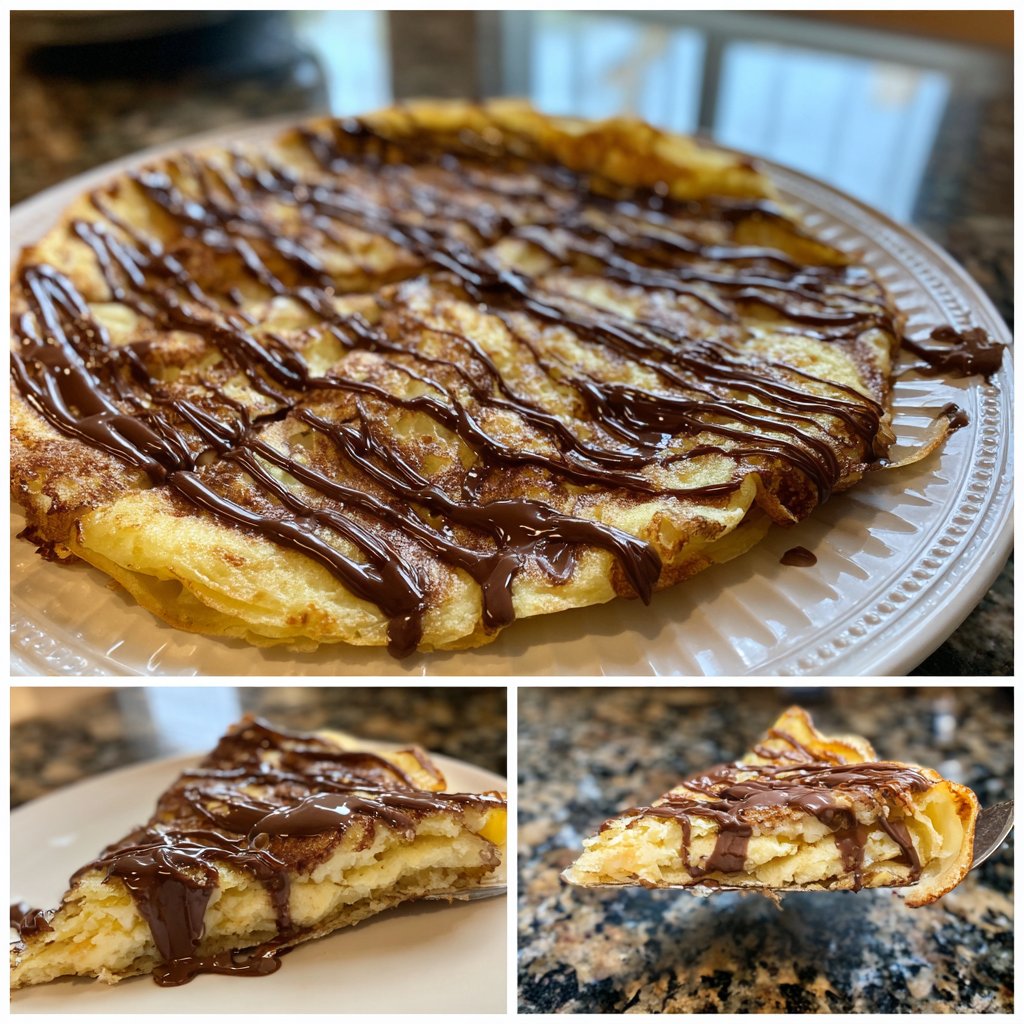 Pfannkuchen mit Schokostreifen