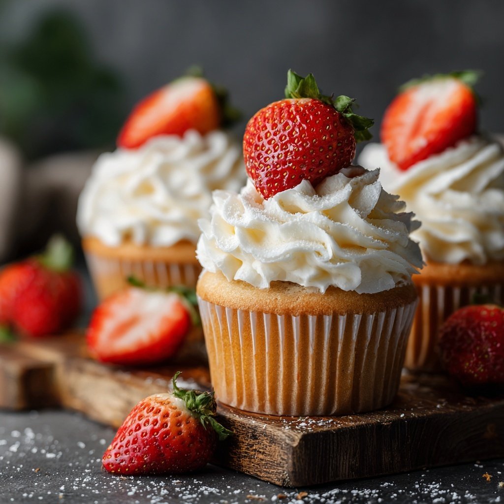 Erdbeer Vanille Cupcakes