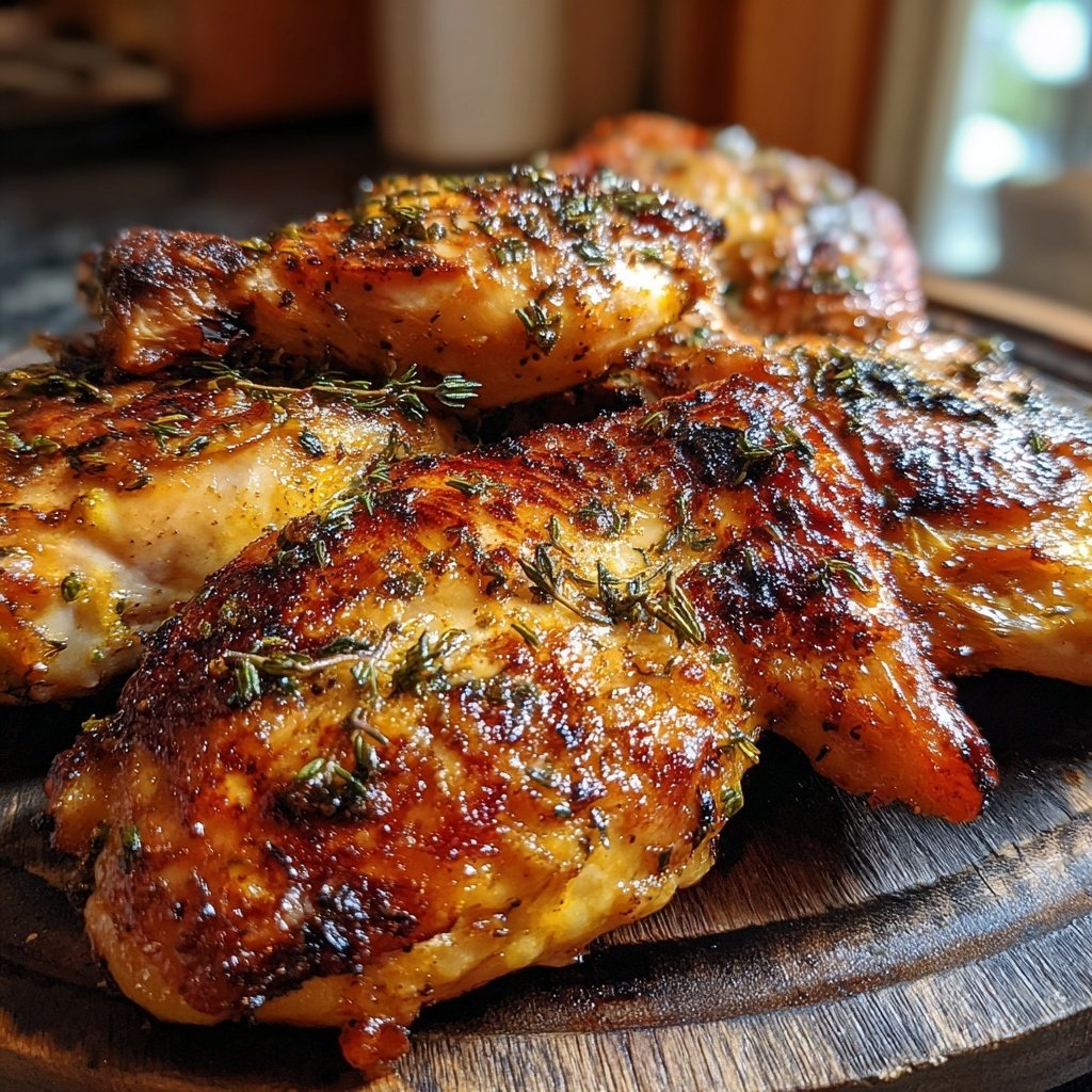 Gegrilltes Zitronen Hähnchen Mit Thymian