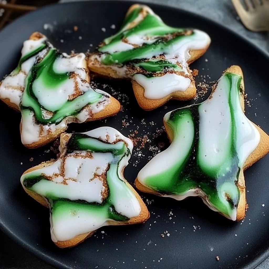 Marmor-Kekse mit Eiweißspritzglasur