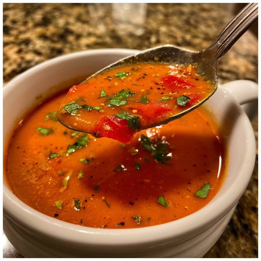 Tomatensuppe mit Paprika