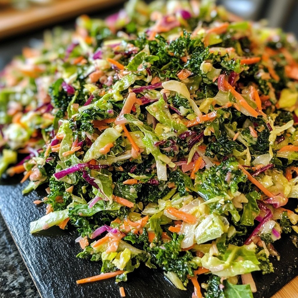 Brokkoli-, Grünkohl- und Erbsensalat