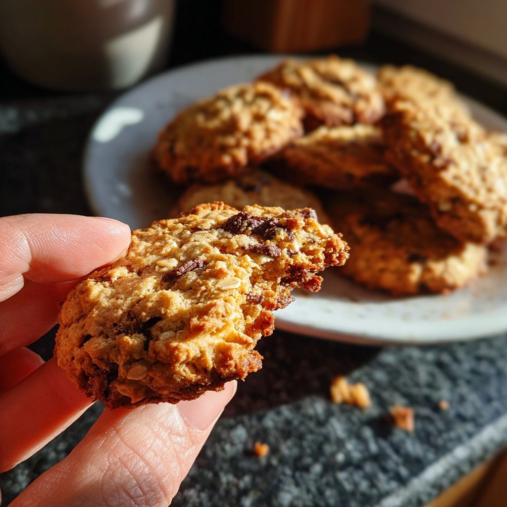 Cookies mit Haferflocken und Schokostückchen