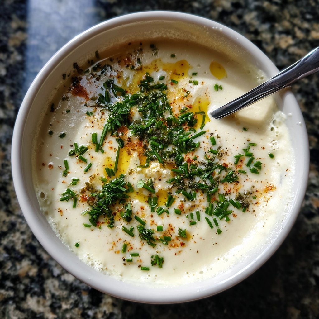 Blumenkohlsuppe fein püriert