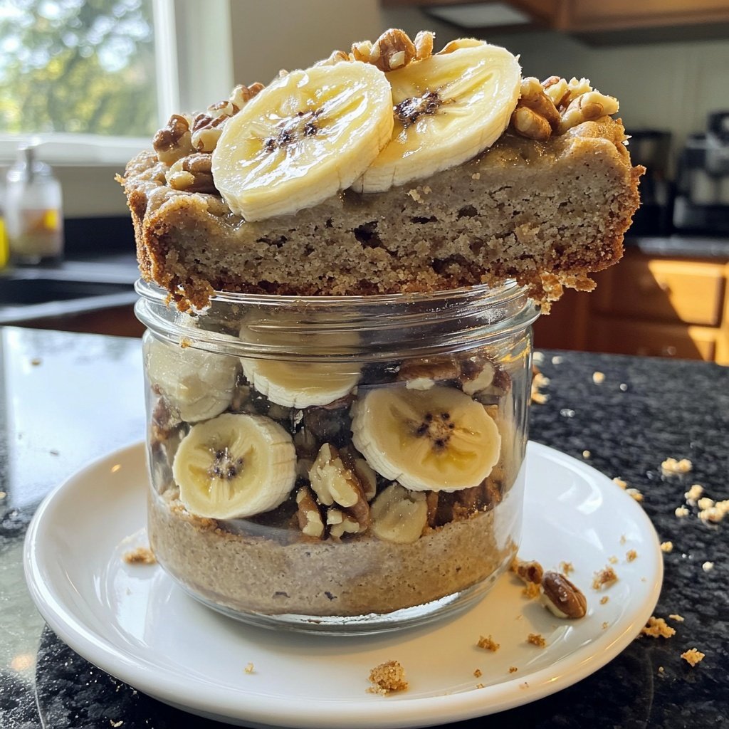 Bananenbrot im Glas
