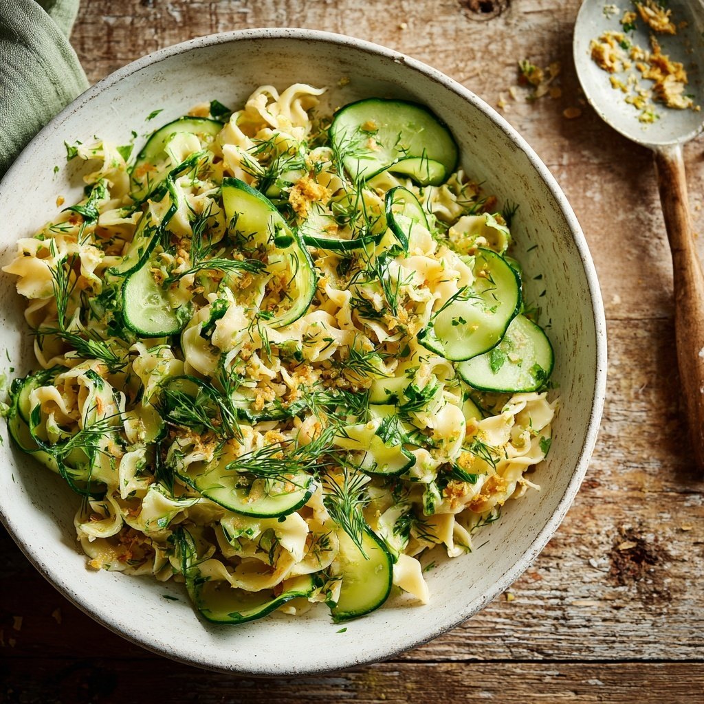 Nudelsalat Mit Gurke Und Dill