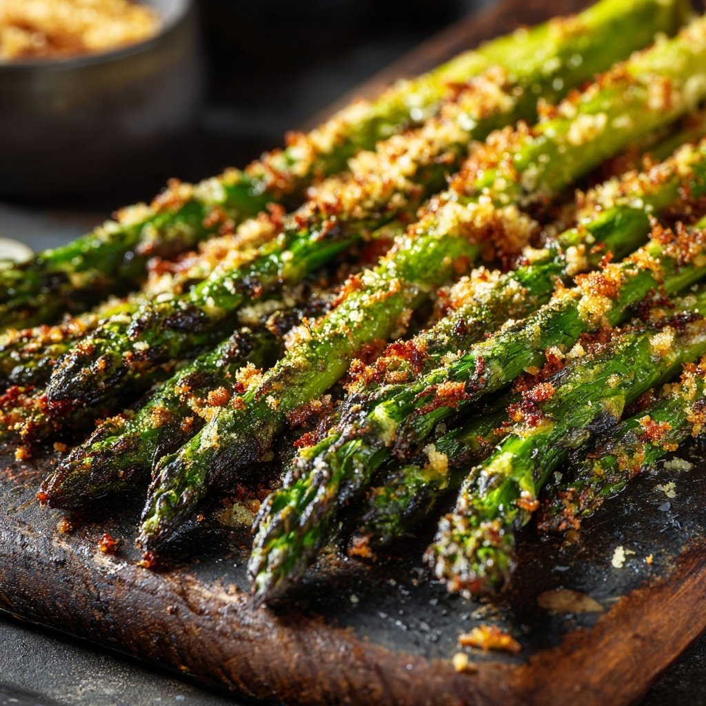 Grüner Spargel Mit Parmesan Aus Dem Ofen