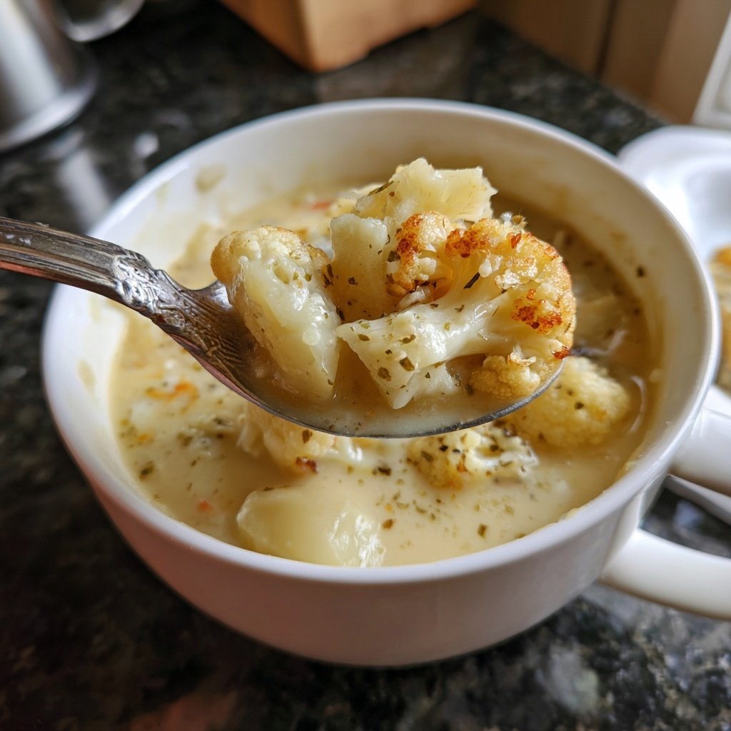 Blumenkohlsuppe mit Apfel