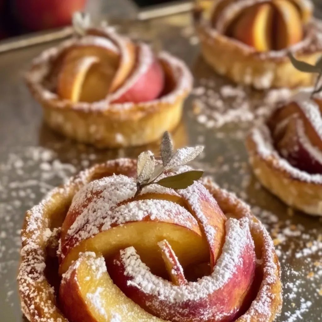 Apfeltörtchen aus Blätterteig - super einfach und wunderhübsch!