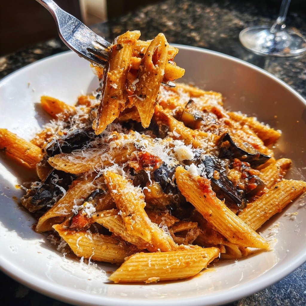 Internationale Küche Italienische Pasta alla Norma