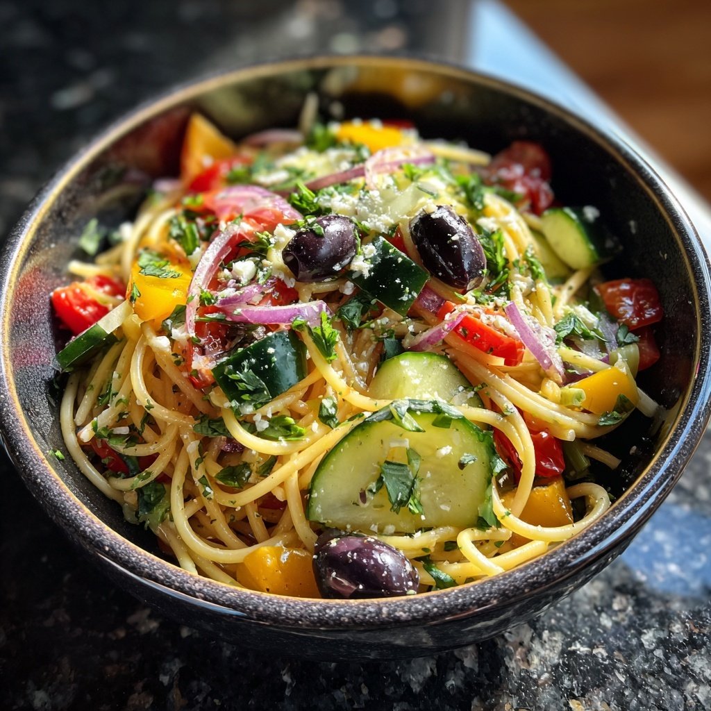 Mediterraner Nudelsalat Mit Sellerie